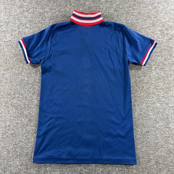 Vintage Men's / Women's 1960 1970 Blue Stretch Knit Shirt - Picture 1 of 6